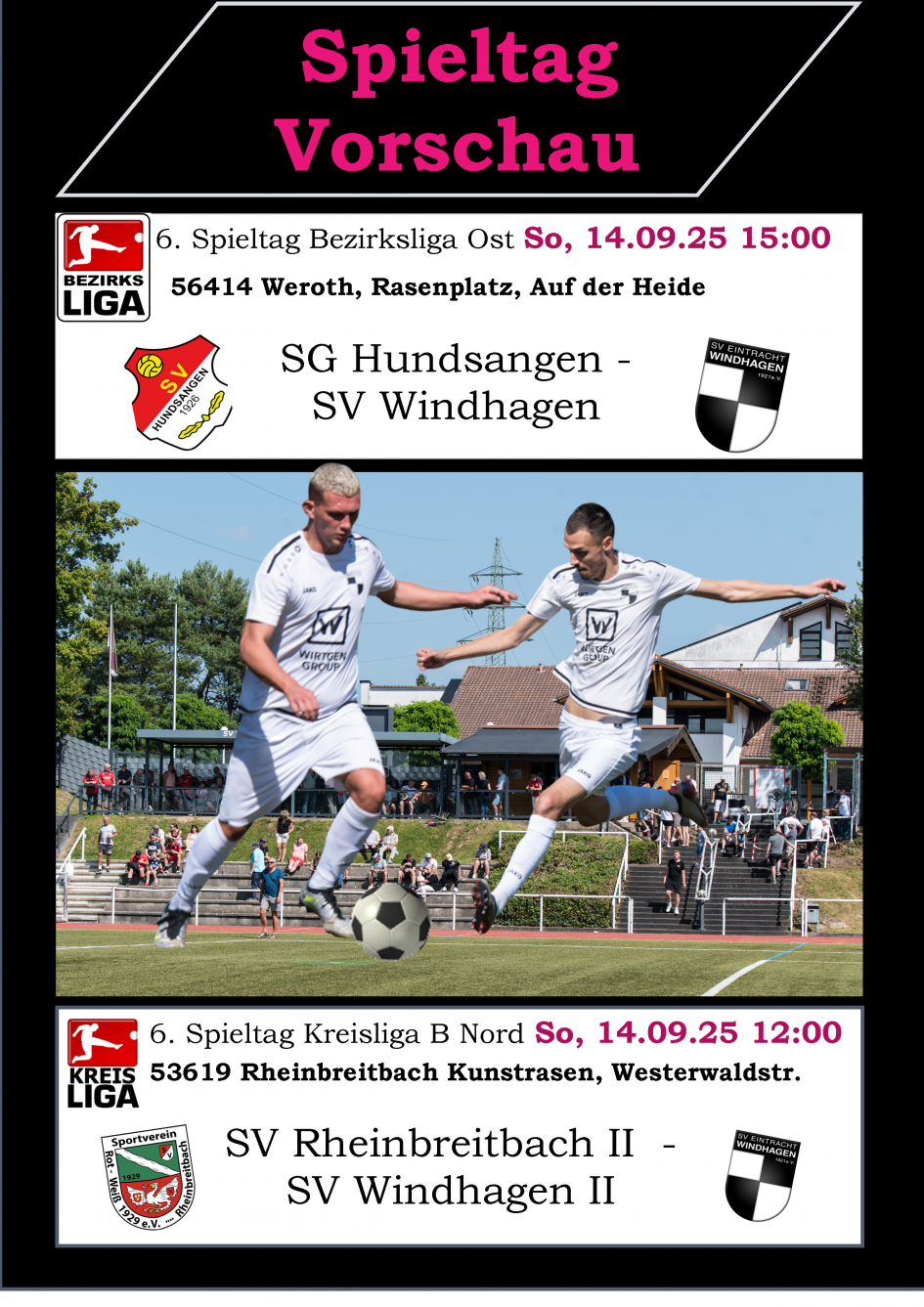 Spieltagsvorschau Bezirksliga & Kreisliga